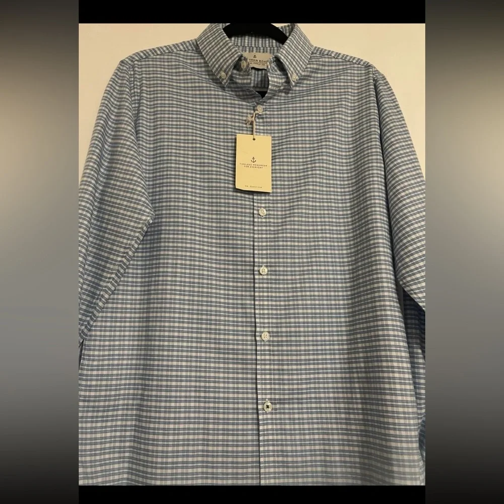 Catham Road Collared Shirt NWT Button-Down Checkerboard Long Sleeve MEN'S SMALL - Picture 2 of 14